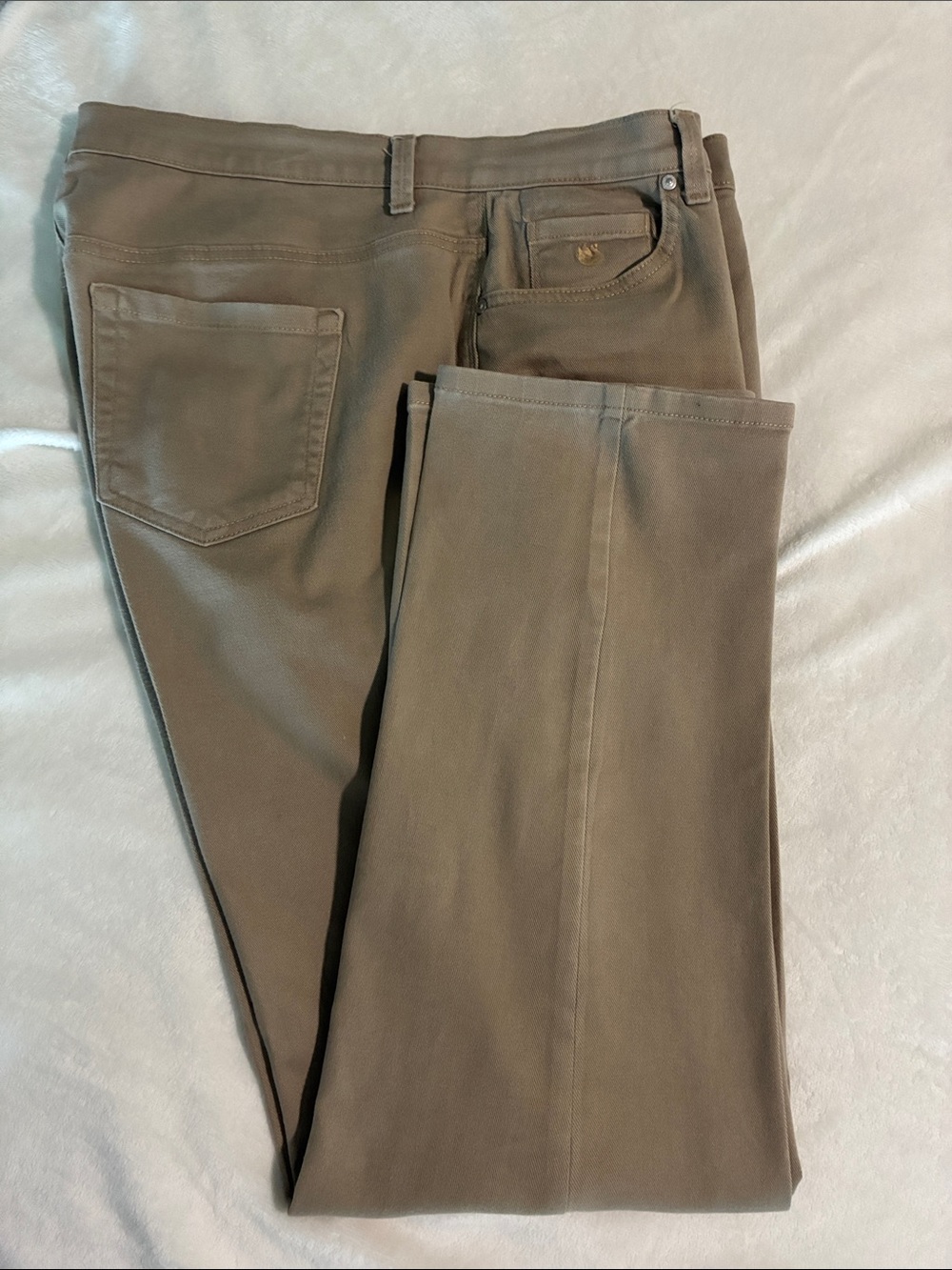 Women's Tan Boot Cut Pants - Classic Flare